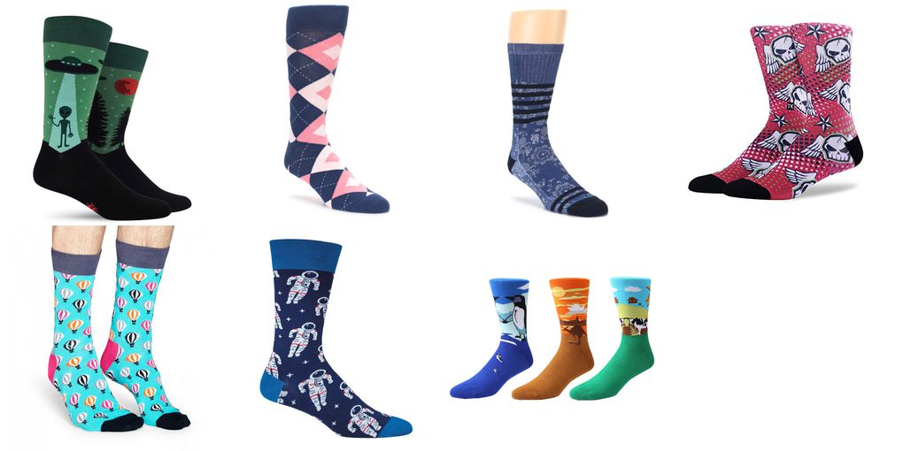 crazy colored mens socks